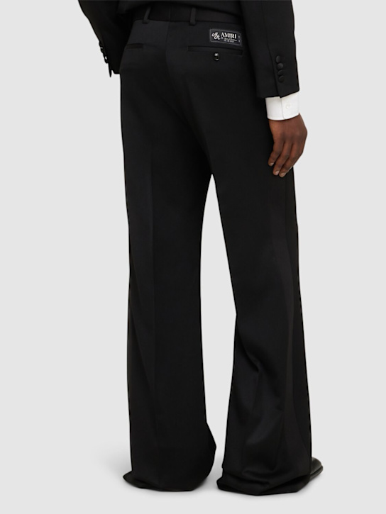 Amiri: Pantaloni svasati in lana - Nero - men_2 | Luisa Via Roma