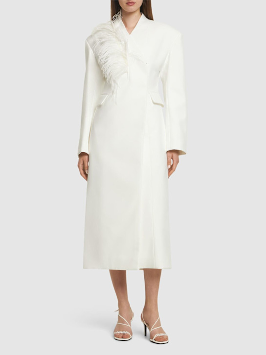 Sable cady long coat w/ feathers - Thumbnail 2