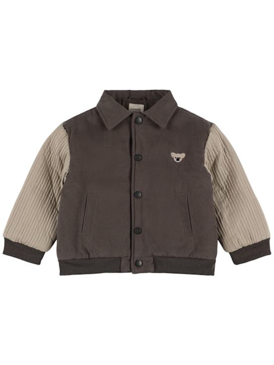 Donsje: Koala cotton blend puffer jacket - Grey - kids-boys_0 | Luisa Via Roma