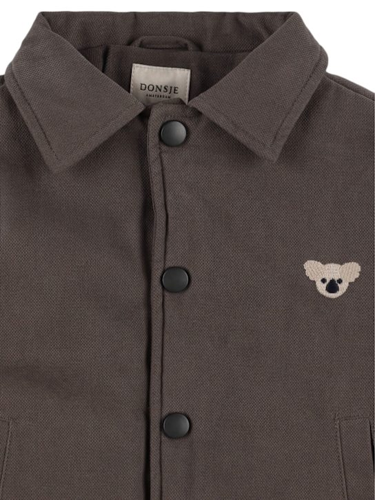Donsje: Koala cotton blend puffer jacket - Grey - kids-boys_1 | Luisa Via Roma