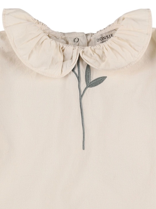Donsje: Blusa in jersey di cotone stampato - Off White - kids-girls_1 | Luisa Via Roma