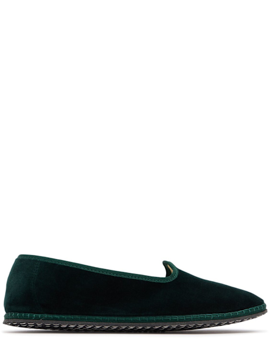 Vibi Venezia: Friulane Laguna in velluto 10mm - Verde - women_0 | Luisa Via Roma