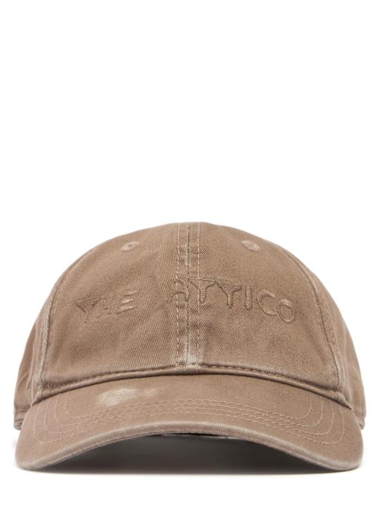 The Attico: Embroidered canvas cap - women_0 | Luisa Via Roma