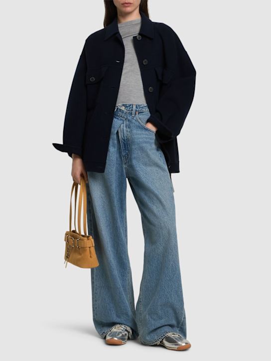 Agolde: Vana folded denim jeans - women_1 | Luisa Via Roma