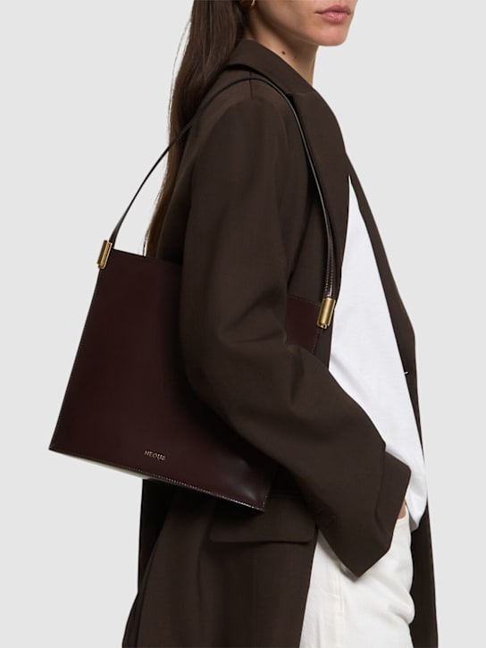 Neous: Dorado 2.0 leather shoulder bag - Dark Chocolate - women_2 | Luisa Via Roma