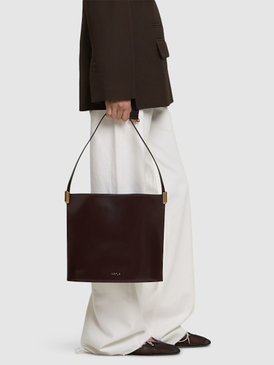 Neous: Dorado 2.0 leather shoulder bag - Dark Chocolate - women_1 | Luisa Via Roma