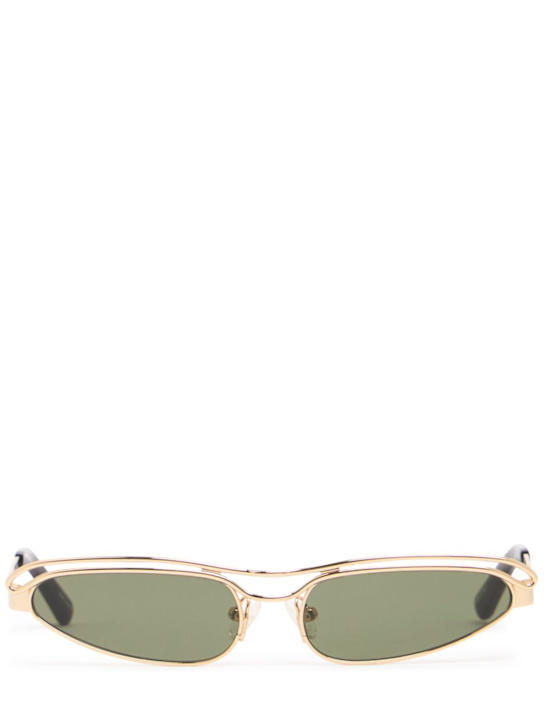 The Attico: Slim metal sunglasses - women_0 | Luisa Via Roma