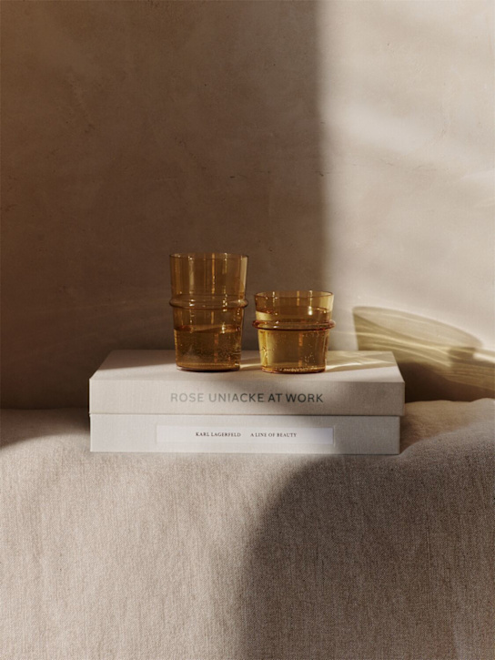 Ferm Living: Set of 2 Boya low gasses - Yellow - ecraft_1 | Luisa Via Roma