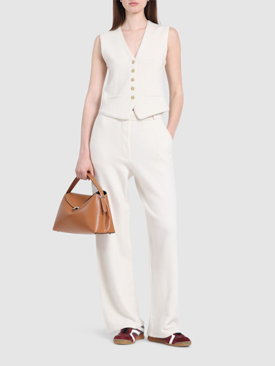 Guest In Residence: Tailored cashmere pants - White - women_1 | Luisa Via Roma