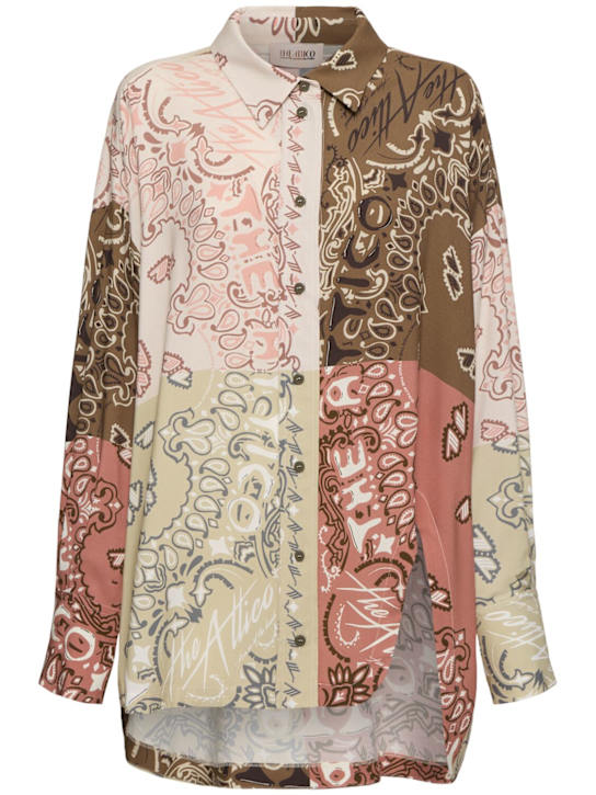 The Attico: Bandana print muslin shirt - Multicolor - women_0 | Luisa Via Roma