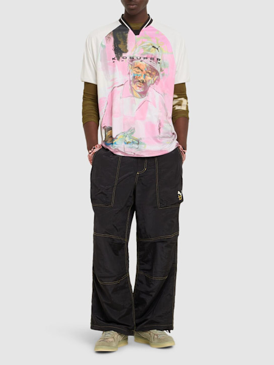 PUMA: KidSuper Studios printed jersey t-shirt - Warm White - men_1 | Luisa Via Roma