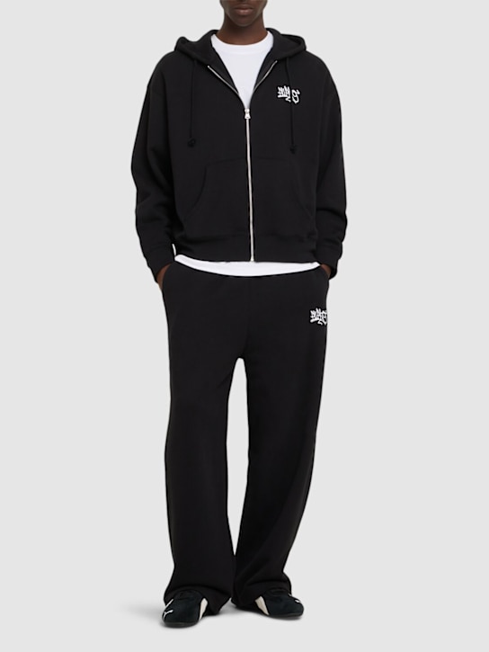 Awake NY: All City open-hem pants - Black - men_1 | Luisa Via Roma