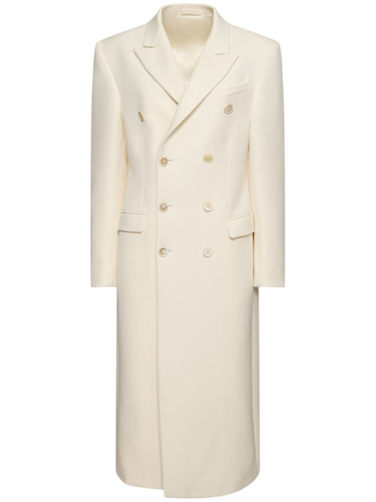 Wardrobe.nyc: Double breasted wool felt coat - women_0 | Luisa Via Roma