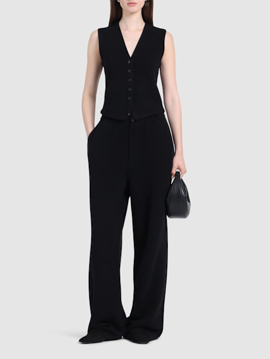 Guest In Residence: 精裁羊绒马甲 - 黑色 - women_1 | Luisa Via Roma