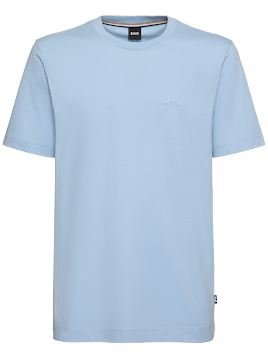 Boss: Thompson logo cotton t-shirt - men_0 | Luisa Via Roma