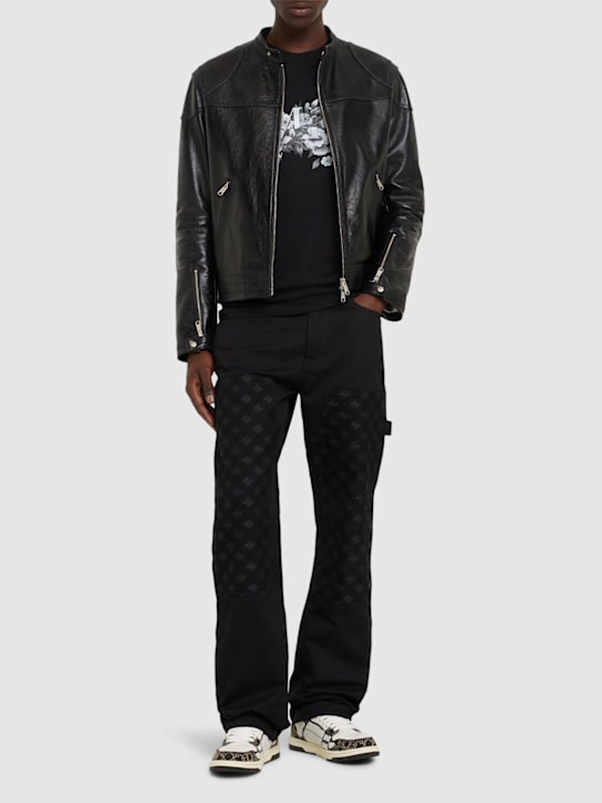 Amiri: Carpenter jacquard jeans - Black - men_1 | Luisa Via Roma