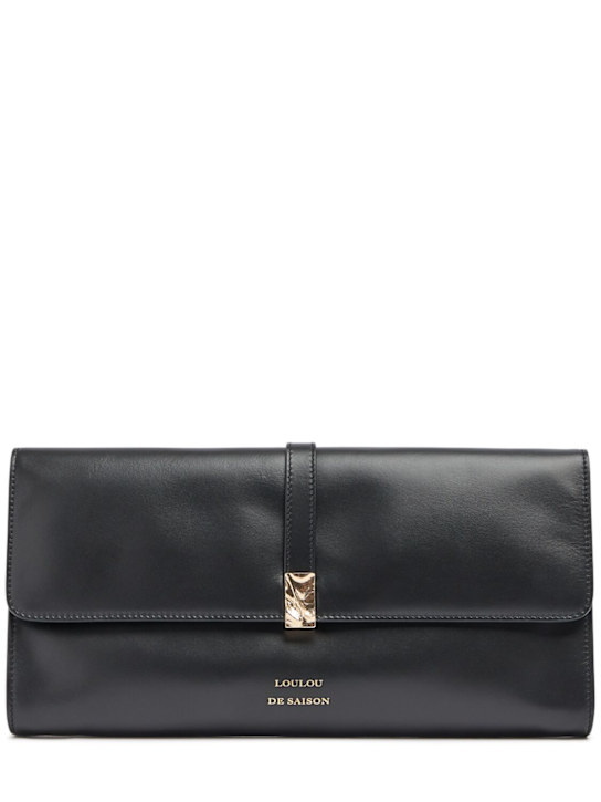 Loulou De Saison: Elmer leather clutch - women_0 | Luisa Via Roma
