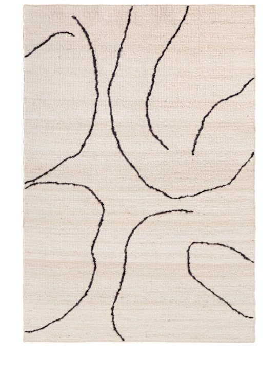 Ferm Living: Gesso handwoven hand-spun jute rug - Beige - ecraft_0 | Luisa Via Roma