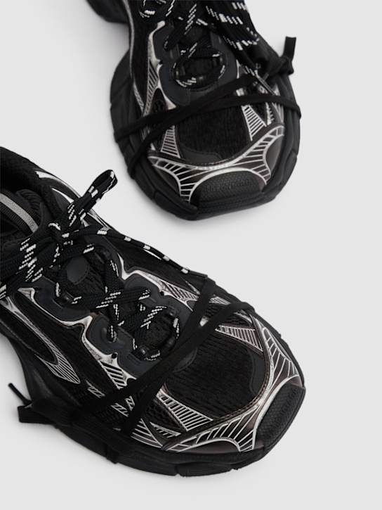 Balenciaga: 3XL运动鞋 - 黑色/白色 - men_4 | Luisa Via Roma