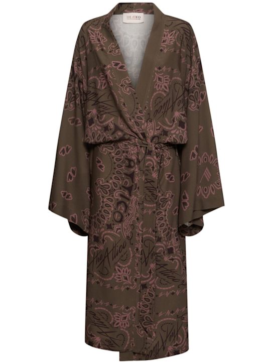 The Attico: Muslin caftan dress - Green/Multi - women_0 | Luisa Via Roma
