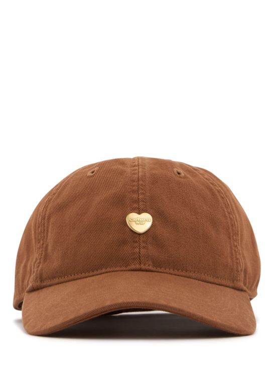 Carhartt WIP: Heart metal hat - Hamilton Brown - women_0 | Luisa Via Roma
