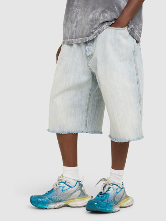 Balenciaga: 3XL科技织物运动鞋 - 蓝色/黄色 - men_1 | Luisa Via Roma
