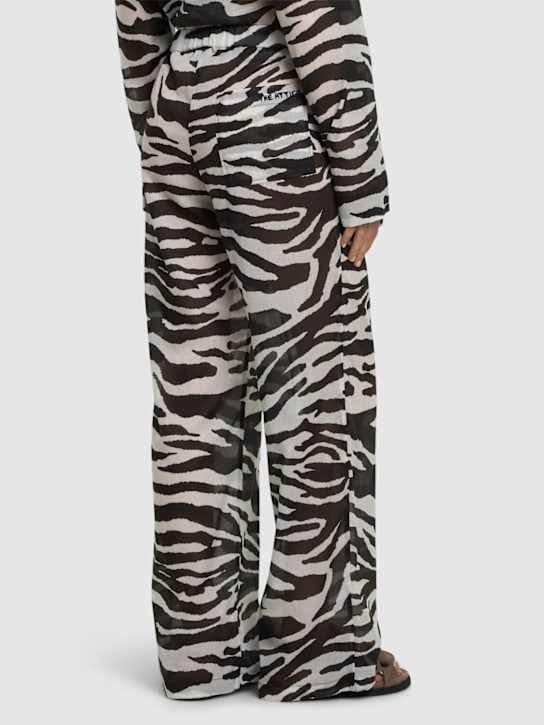 The Attico: Zebra pants - Black/White - women_2 | Luisa Via Roma