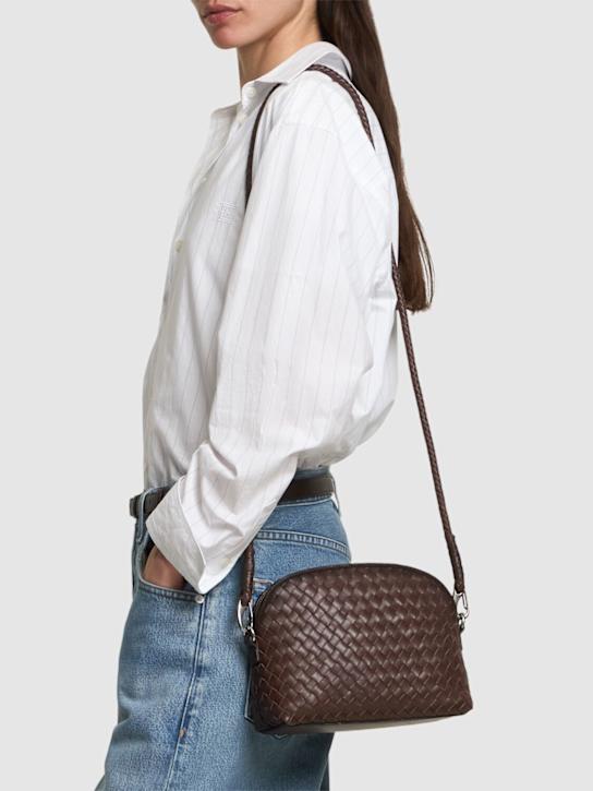 Dragon Diffusion: Chunky Fellini leather shoulder bag - Dark Brown - women_1 | Luisa Via Roma