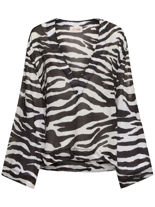The Attico: Zebra print muslin shirt - women_0 | Luisa Via Roma