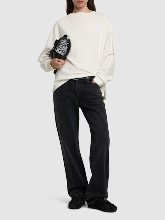 Agolde: Kelly v-waist straight denim jeans - Washed Black - women_1 | Luisa Via Roma