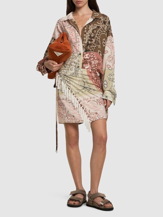 The Attico: Bandana print muslin pareo skirt - Multicolor - women_1 | Luisa Via Roma