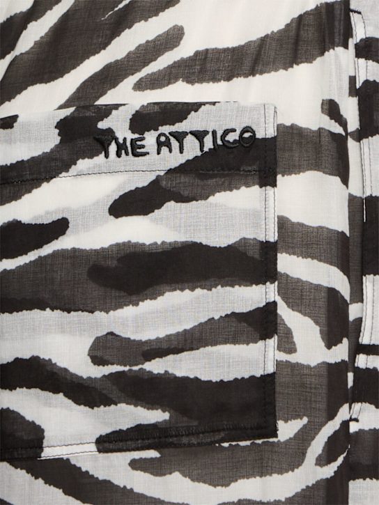 The Attico: Zebra pants - Black/White - women_4 | Luisa Via Roma