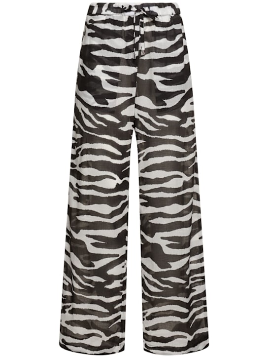 The Attico: Zebra pants - Black/White - women_0 | Luisa Via Roma