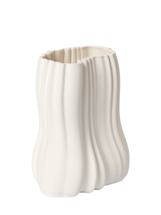 Ferm Living: Small Moire Vase - White - ecraft_0 | Luisa Via Roma