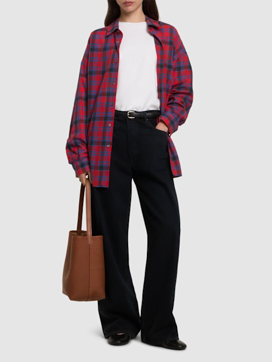 Agolde: Low slung baggy denim jeans - Dark Blue - women_1 | Luisa Via Roma