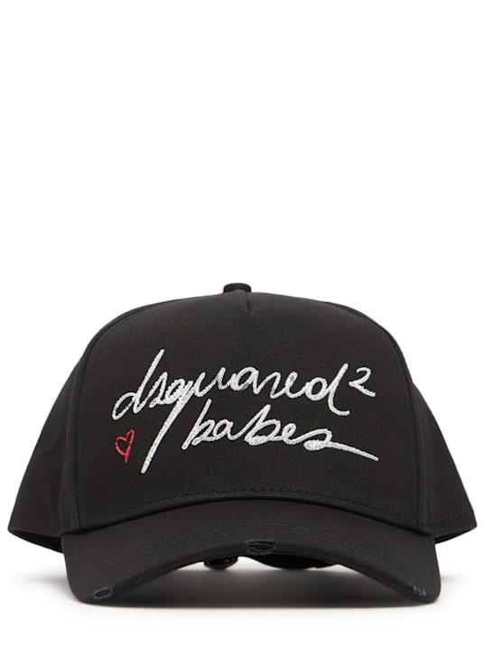 Dsquared2: Dsquared2 logo baseball cap - Black - women_0 | Luisa Via Roma