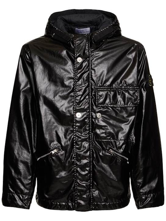 Stone Island: ムッソラゴム加工のショートパーカー - men_0 | Luisa Via Roma