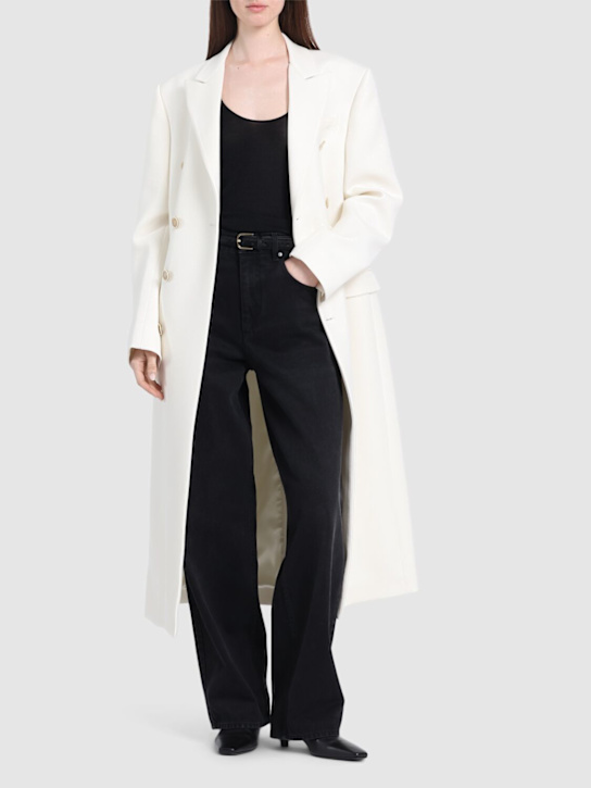 Wardrobe.nyc: Double breasted wool felt coat - women_1 | Luisa Via Roma