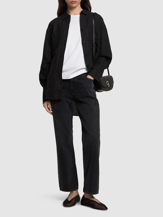 Agolde: Valen high waist denim jeans - Black - women_1 | Luisa Via Roma