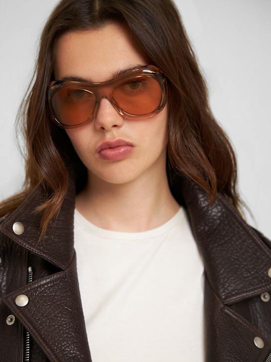 Port Tanger: Soledad acetate sunglasses w/ amber lens - Manuka/Amber - women_2 | Luisa Via Roma