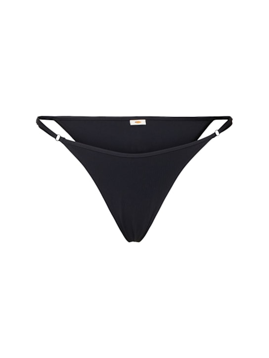 Tropic Of C: Luna recycled tech bikini bottoms - Black - women_0 | Luisa Via Roma