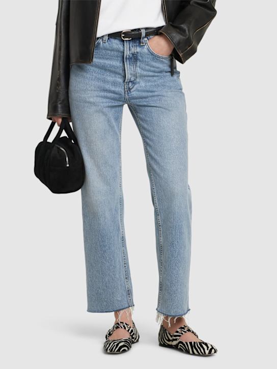 Aeyde: 10mm Uma zebra print ballerina flats - White/Black - women_1 | Luisa Via Roma