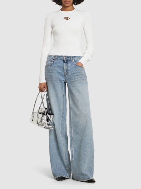 Diesel: M-Valary viscose l/s crop top - women_1 | Luisa Via Roma