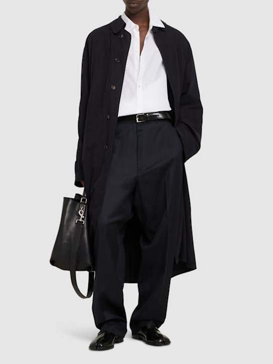 Maison Margiela: Wool & linen barathea pants - men_1 | Luisa Via Roma