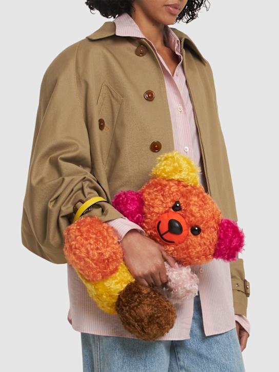 Moschino: Teddy Item Bag mohair backpack - women_1 | Luisa Via Roma