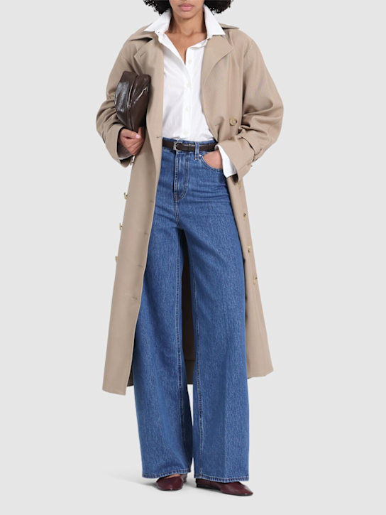 Toteme: Wide denim cotton jeans - women_1 | Luisa Via Roma