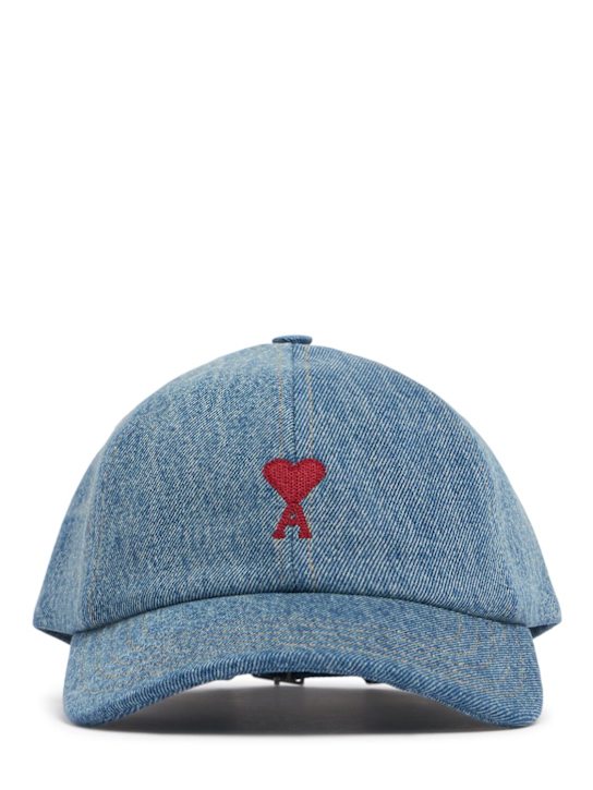 AMI Paris: Red ADC embroidery cap - women_0 | Luisa Via Roma