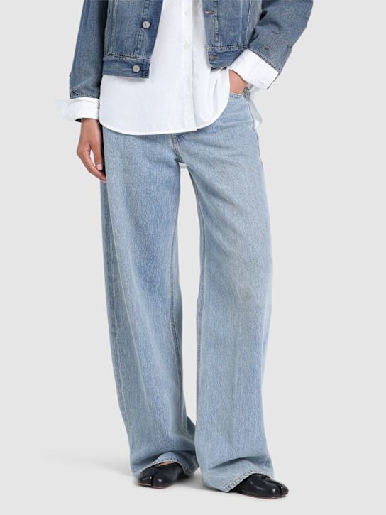 Maison Margiela: 10mm Tabi leather ballerina flats - Black/Nude - women_1 | Luisa Via Roma