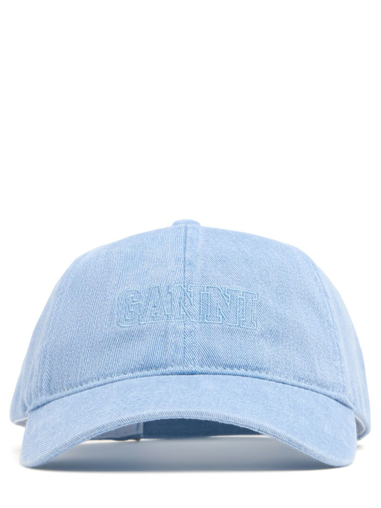 GANNI: Denim baseball cap - women_0 | Luisa Via Roma