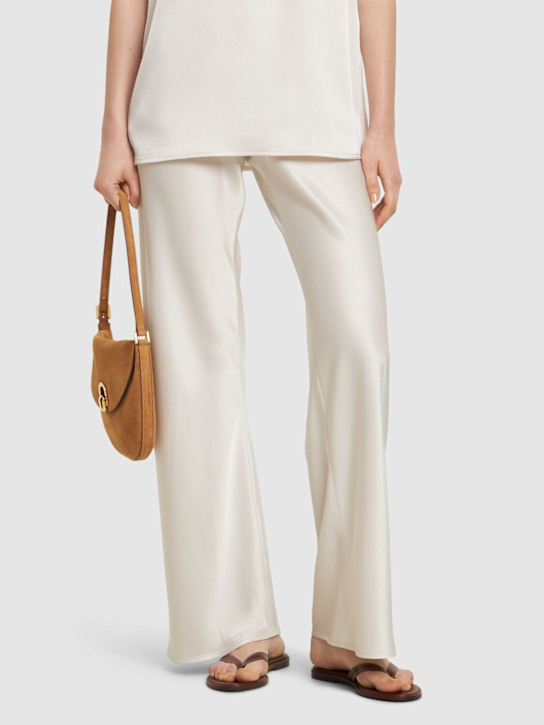 Aeyde: 10mm Melody nappa leather thong sandals - Burgundy - women_1 | Luisa Via Roma